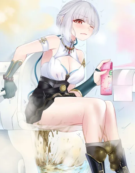 Sanhua Barely Makes It To The Toilet